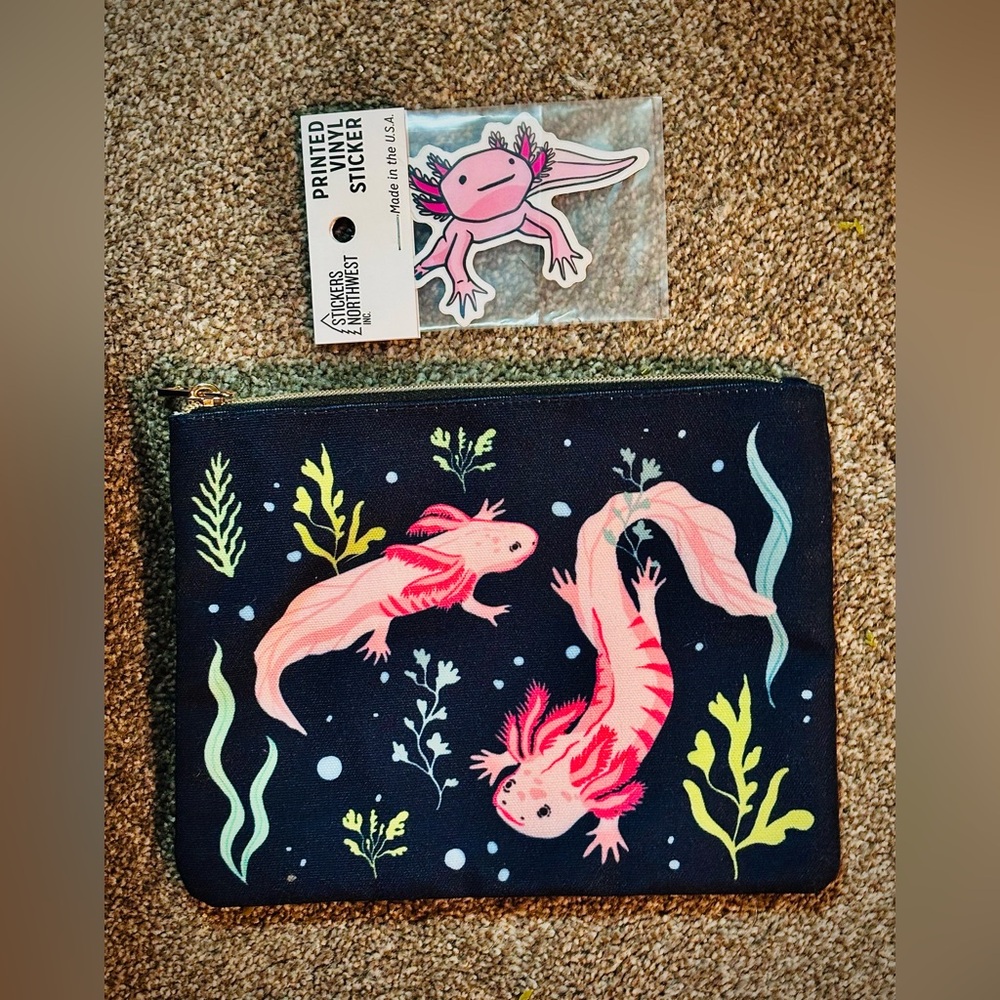 Fuego Axolotl Zip Pouch